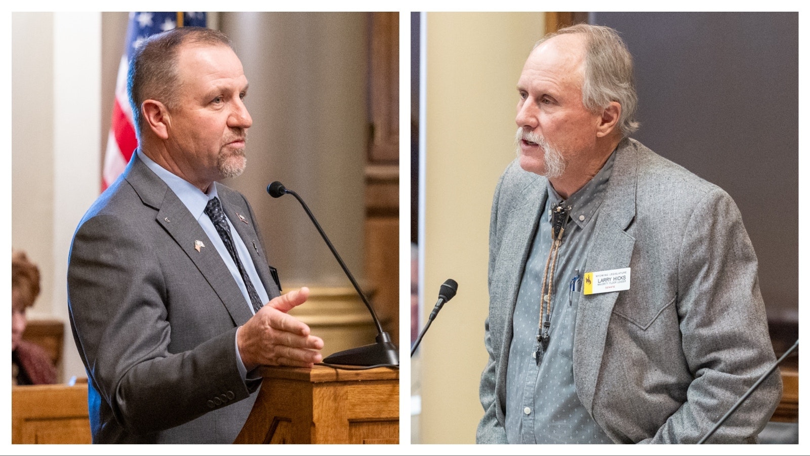 State Rep. Chip Neiman, R-Hulett, and state Sen. Larry Hicks, R-Baggs.