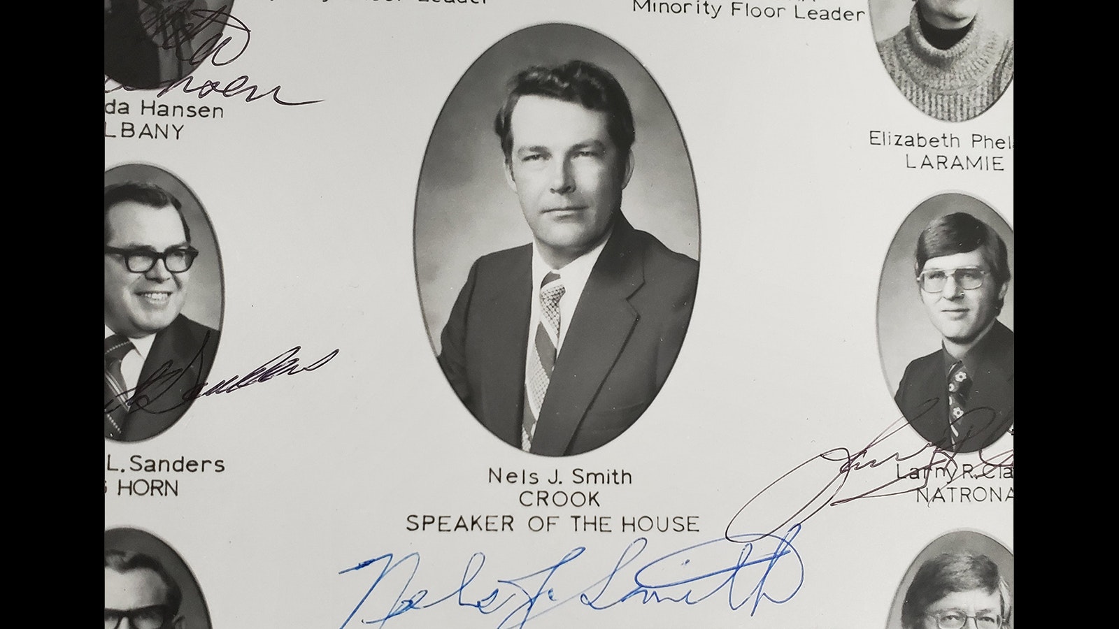 Nels Smith as Wyoming House speaker in 1977.
