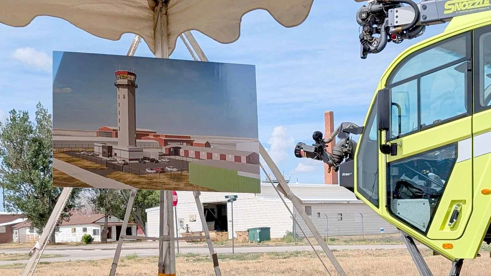 A rendering of the new 157-foot air traffic control tower planned for the Casper/Natrona County International Airport.