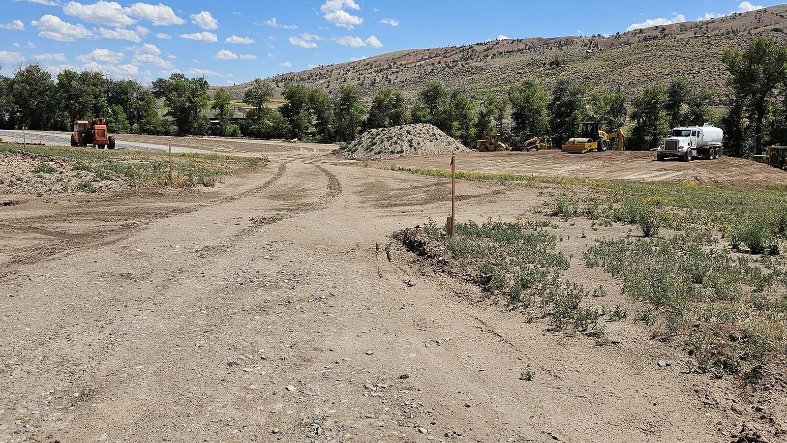 Earthwork has begun on the site of a new hotel in Dubois, which is being built by the National Museum of Military Vehicle's owner, Dan Starks.