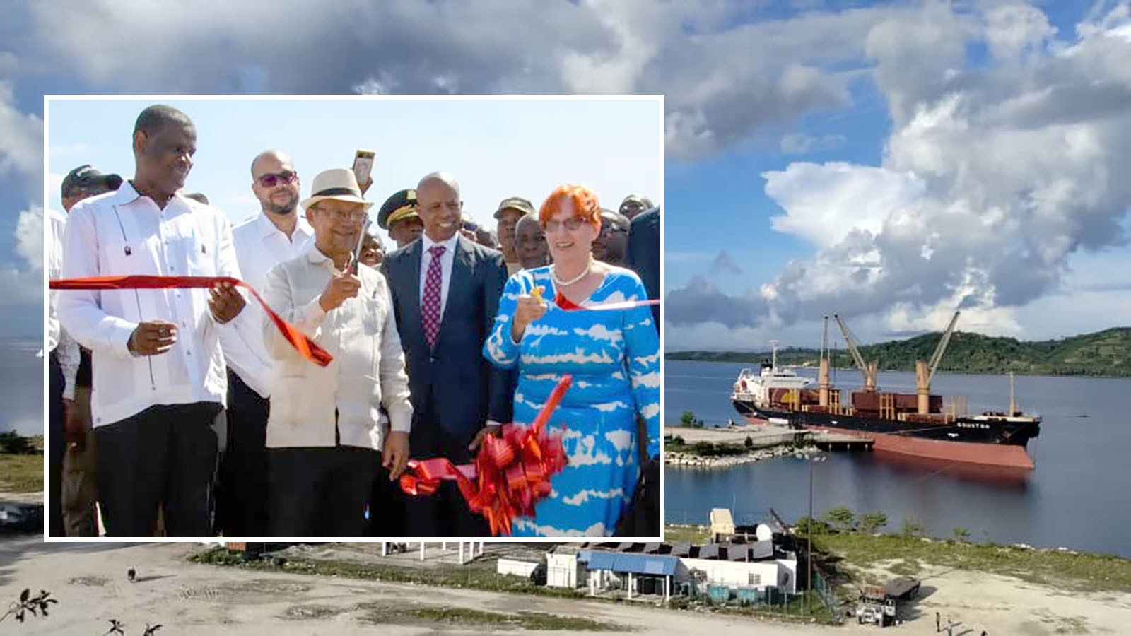 Ann Hauge, third-generation owner of the Snake River Ranch in Wyoming, far right, was instrumental in building the first new port in Haiti’s southern peninsula in 50 years. She says that, like Wyoming, Haiti feeds her pioneer spirit.