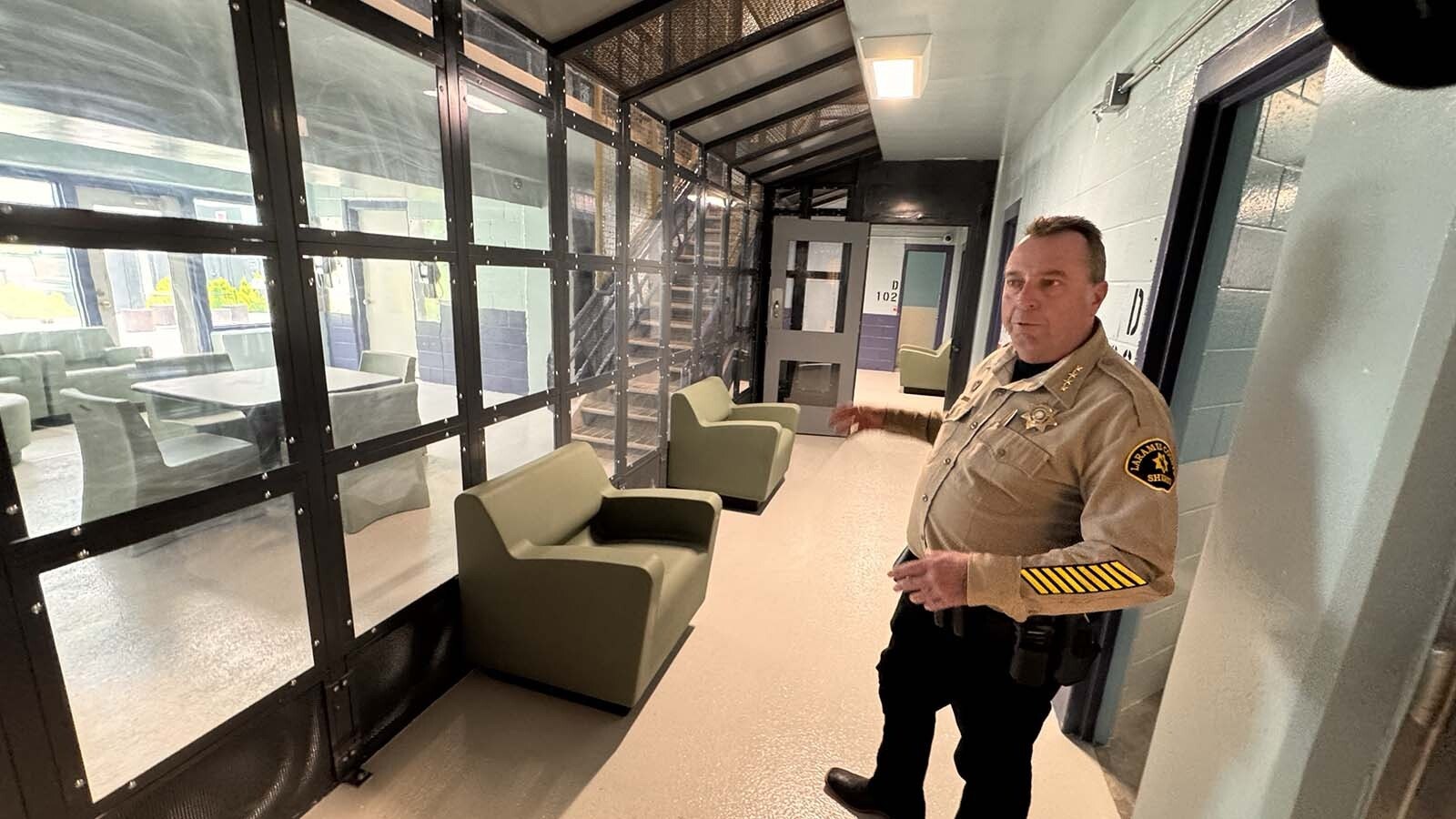 Laramie County Sheriff Brian Kozak talks about the new mental health pods at the Laramie County Detention Center, describing how a significant number of inmates have serious mental problems but the jail didn't have an adequate place to hold them.