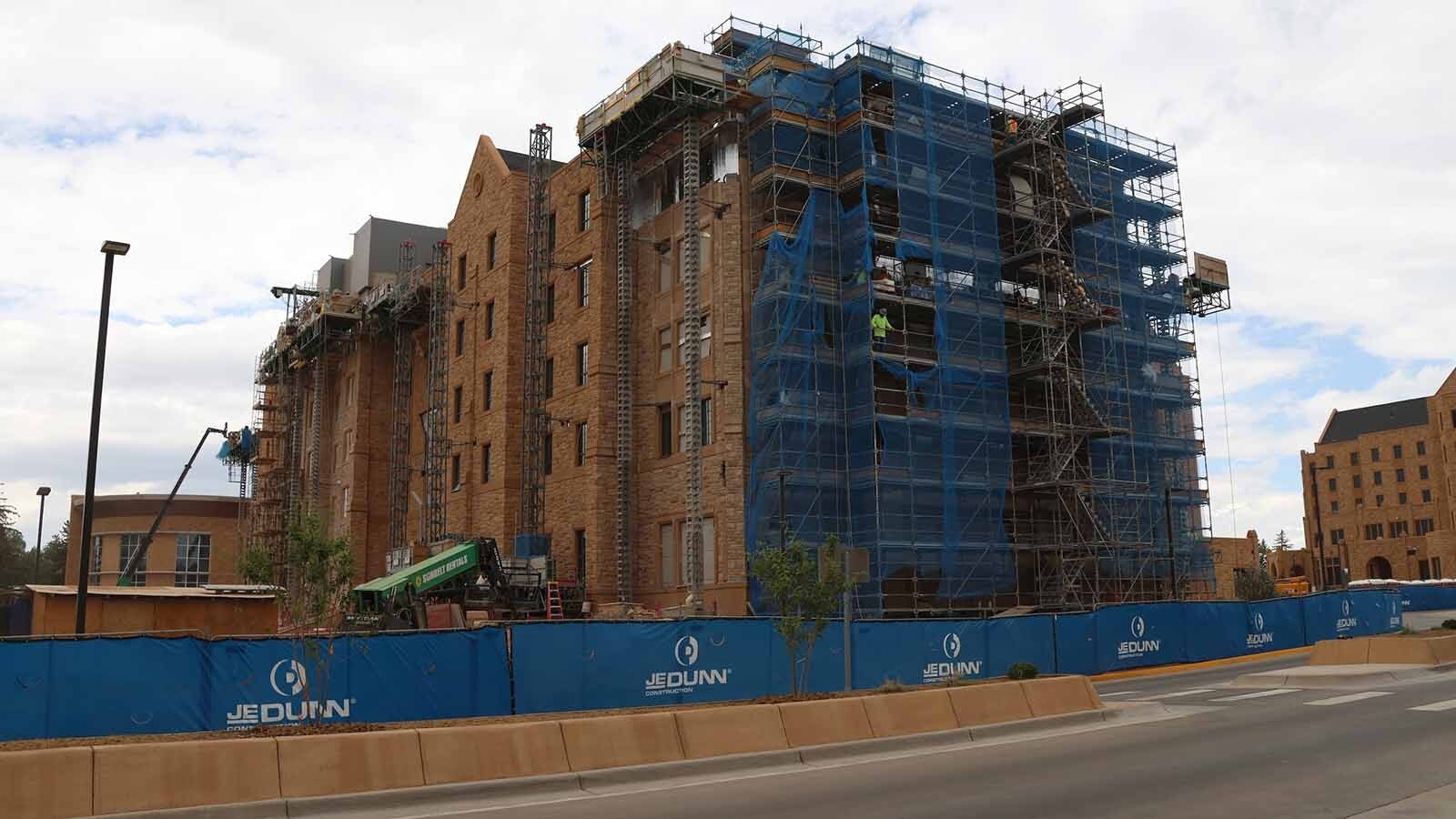 The South Hall remains under a lot of construction activity. It is scheduled to open for the winter semester.
