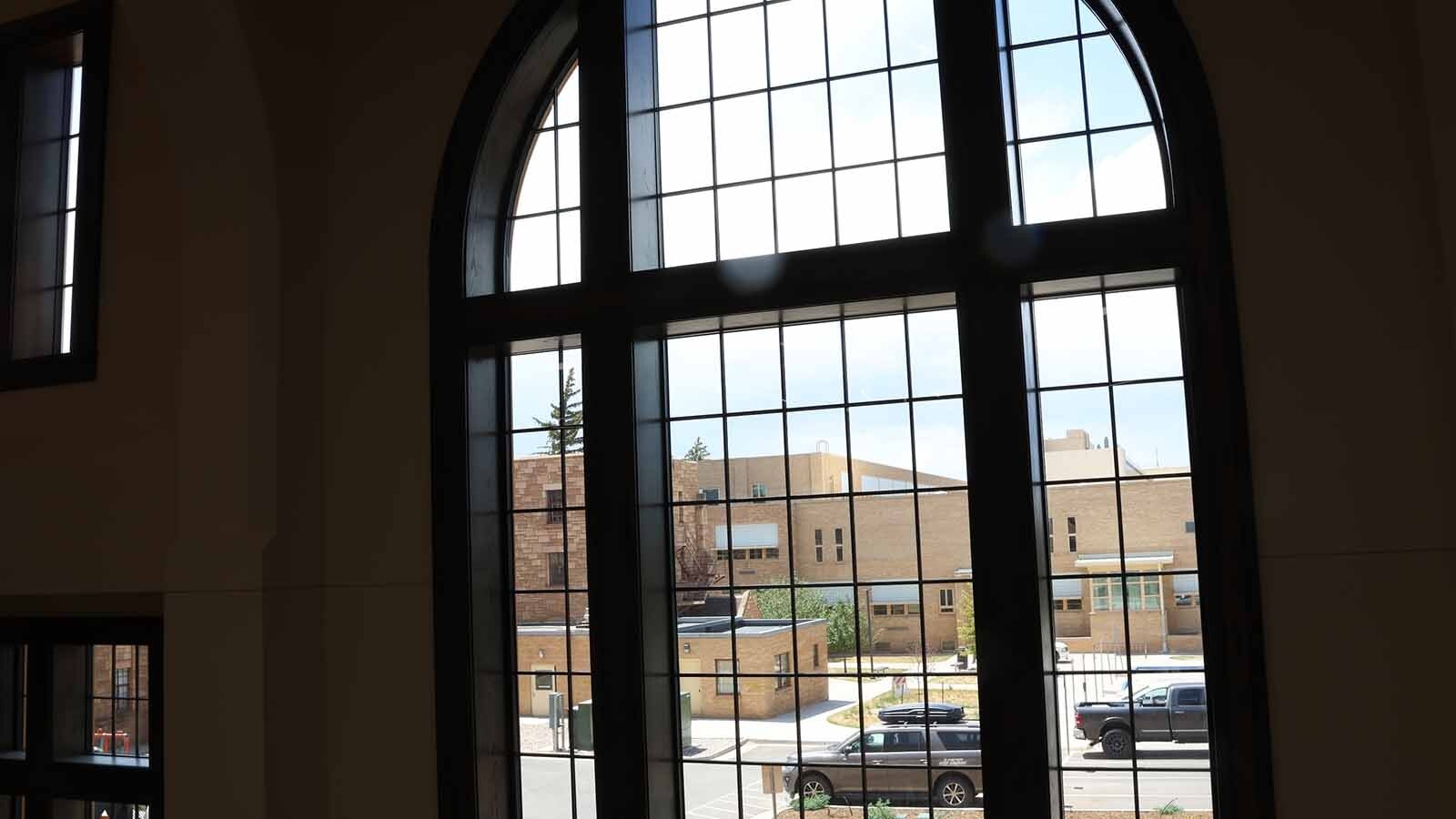 The Dining Hall boasts lots of windows, this one is opposite the grand staircase.