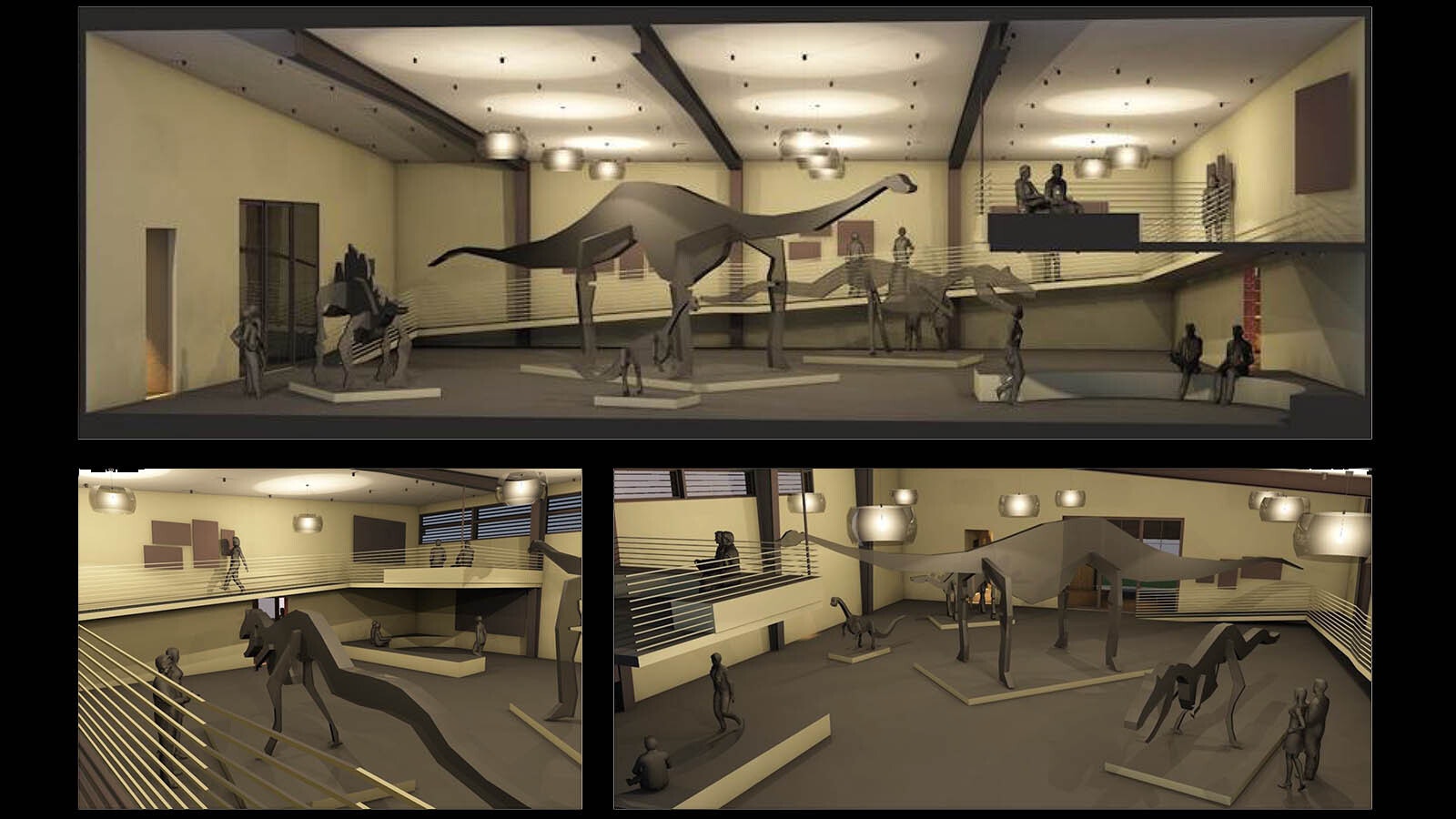 Views of what the inside could look like at the new dinosaur museum in Greybull.