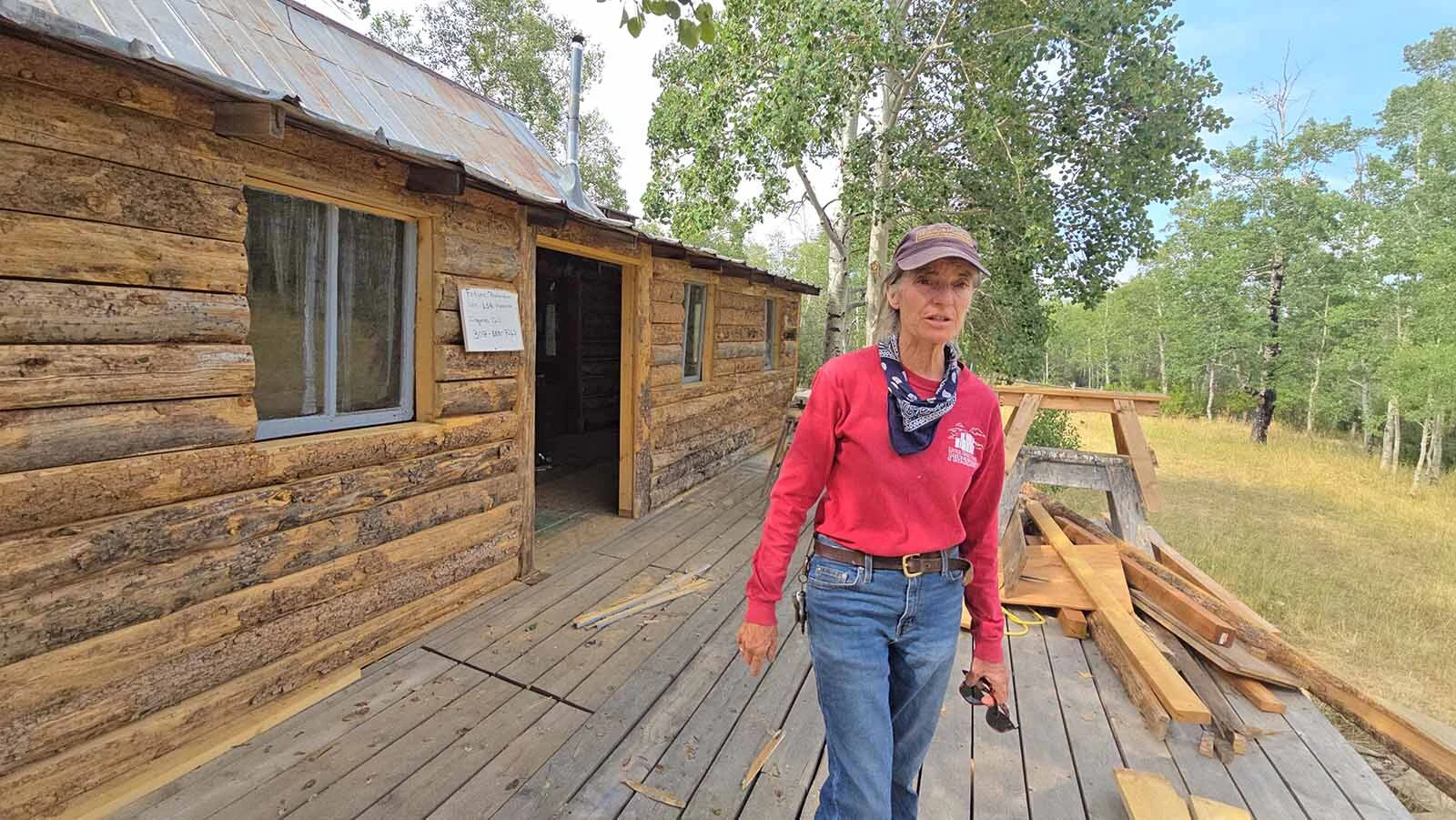 Little Snake River Museum Director Lela Emmons talks about restoration of the Niland cabin in the Medcine Bow-Routt National Forest, which is being restored.
