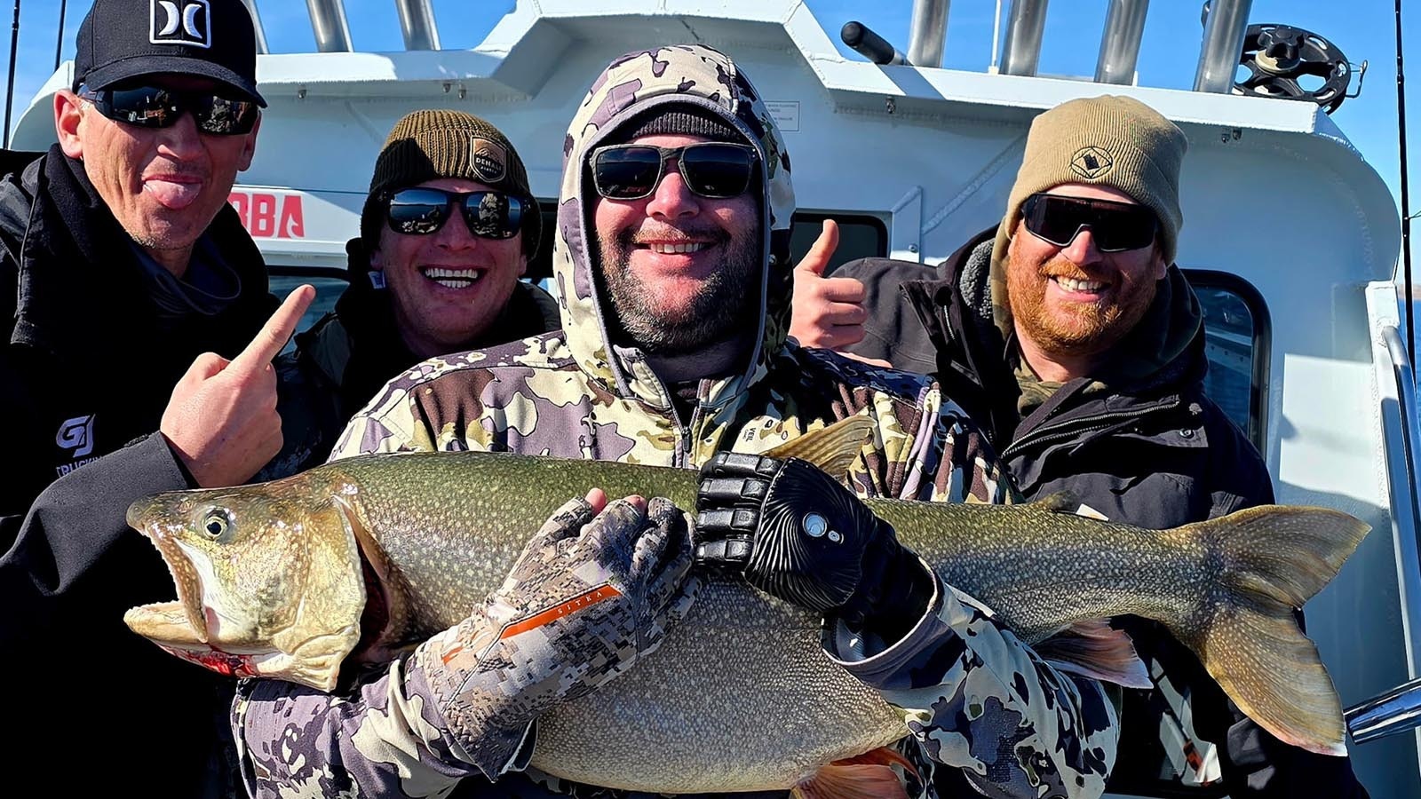There was virtually no ice on Flaming Gorge Reservoir this winter, but anglers fishing from boats were still able to catch some real monsters, like this lake trout.