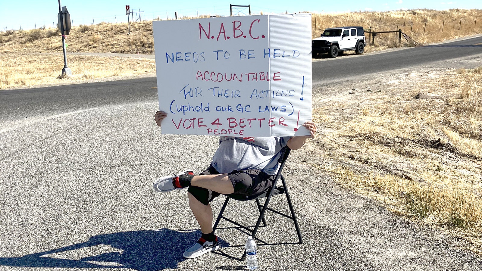 Protestors assembled on the Wind River Indian Reservation last week to dispute the Northern Arapaho Business Council’s rejection of the people’s resolutions, though a quorum of the people comprise the tribe’s legislative branch.