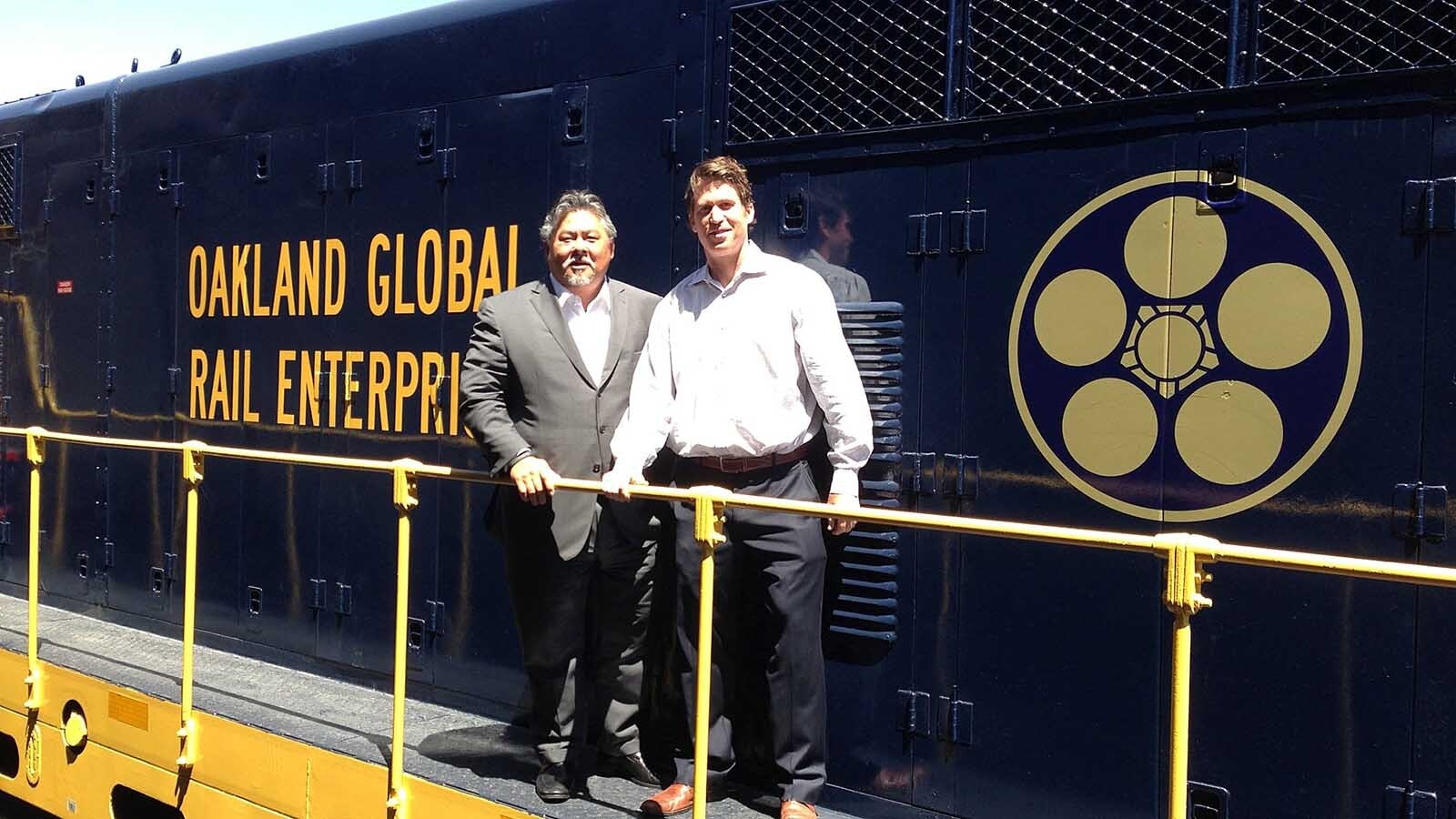 Phil Tagami and his partner Mark McClure, two of the developers pushing the Oakland Bulk and Oversized Terminal (OBOT) project forward.
