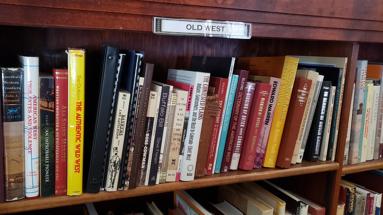 Books about the Old West are particularly popular in the Occidental's library.