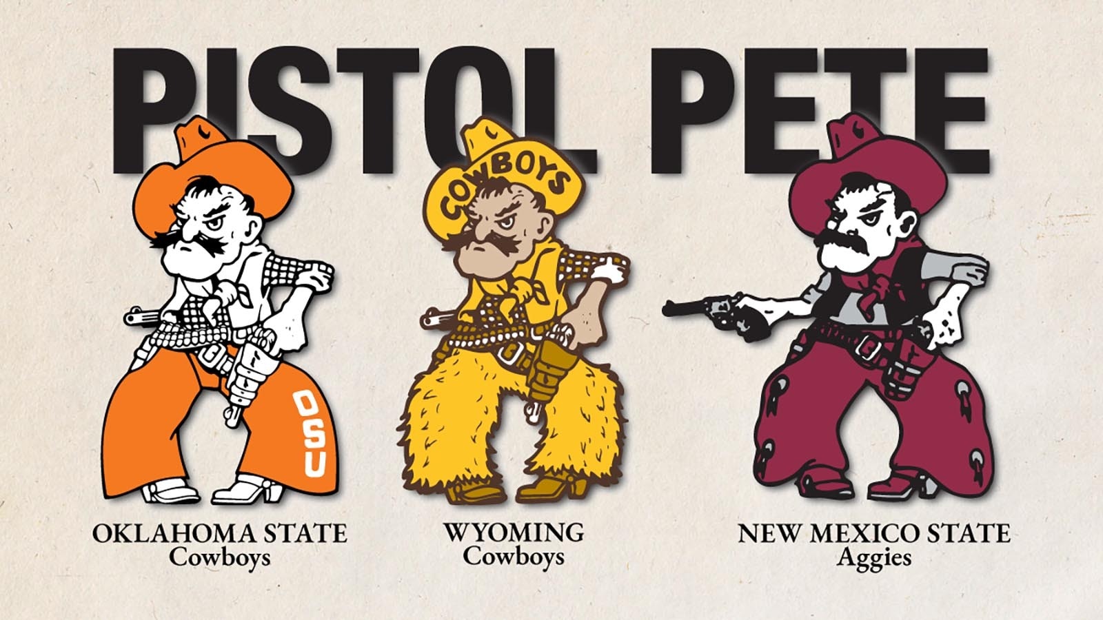 While Oklahoma State University and University of Wyoming legally worked out their claims to Pistol Pete, there wasn't room for another when New Mexico State University tried to horn in on the mascot.