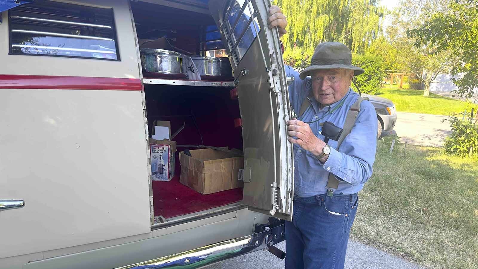 To save money, David Swingle sometimes slept in the baggage compartment of the jammers he drove.