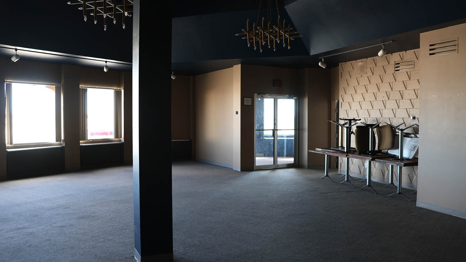 Space inside the old Cheyenne airport that one day is hoped to be transformed into a restaurant.