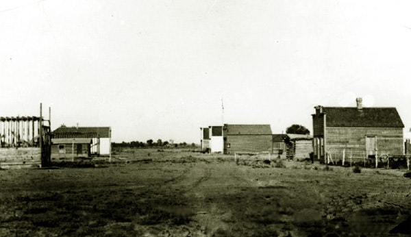 The town of Marquette, Wyoming, circa 1885.