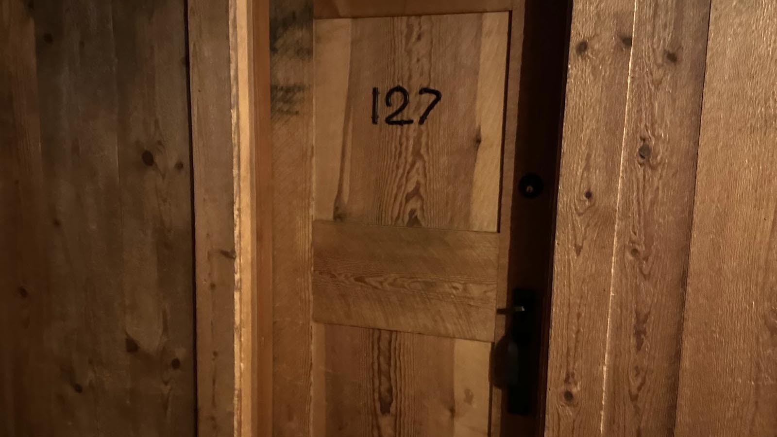 Room 127 where the bride was reported to have been murdered in 1914 by her enraged husband at the Old Faithful Inn in Yellowstone National Park.