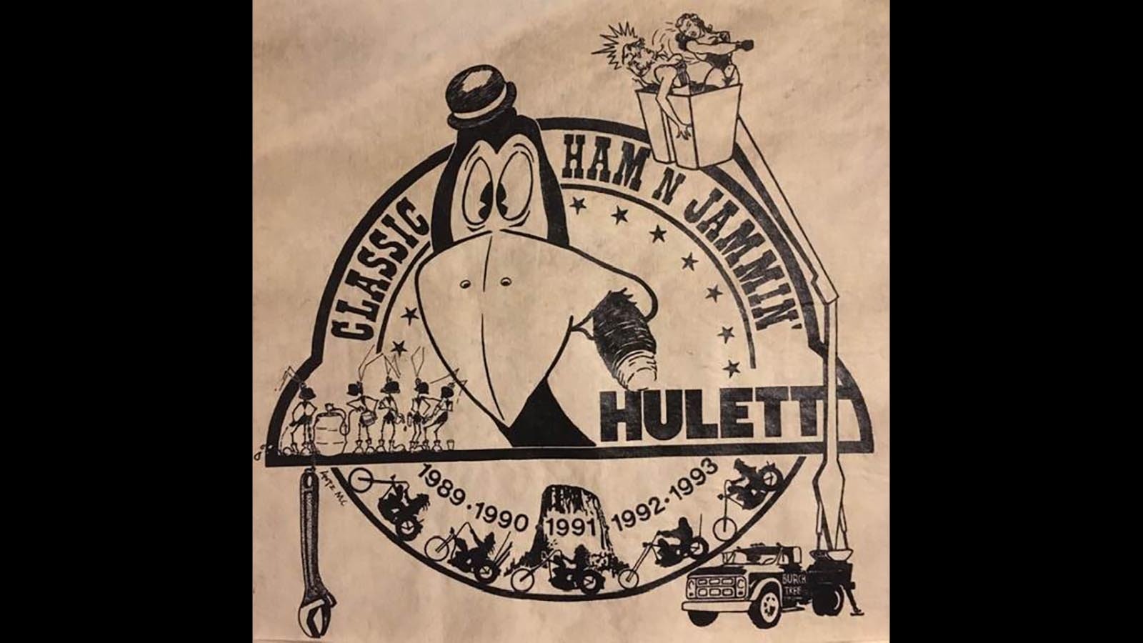 An old Ham and Jam T-shirt design from decades ago done by a guy named Chester.