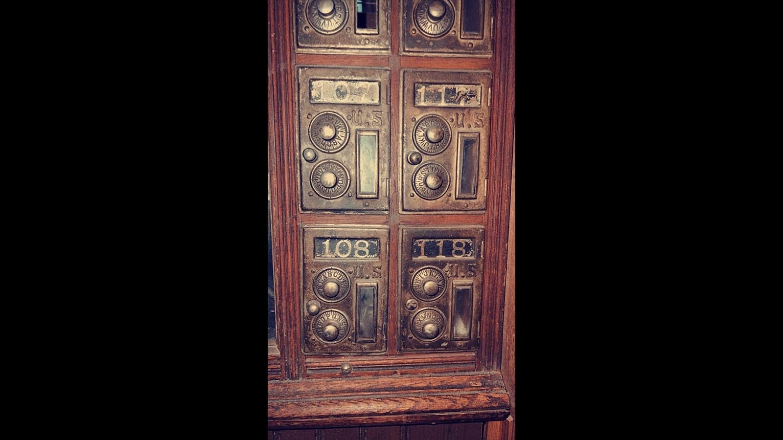 The old post office boxes are still on display at the Aladdin General Store, even if they haven't been used since the 1940s.