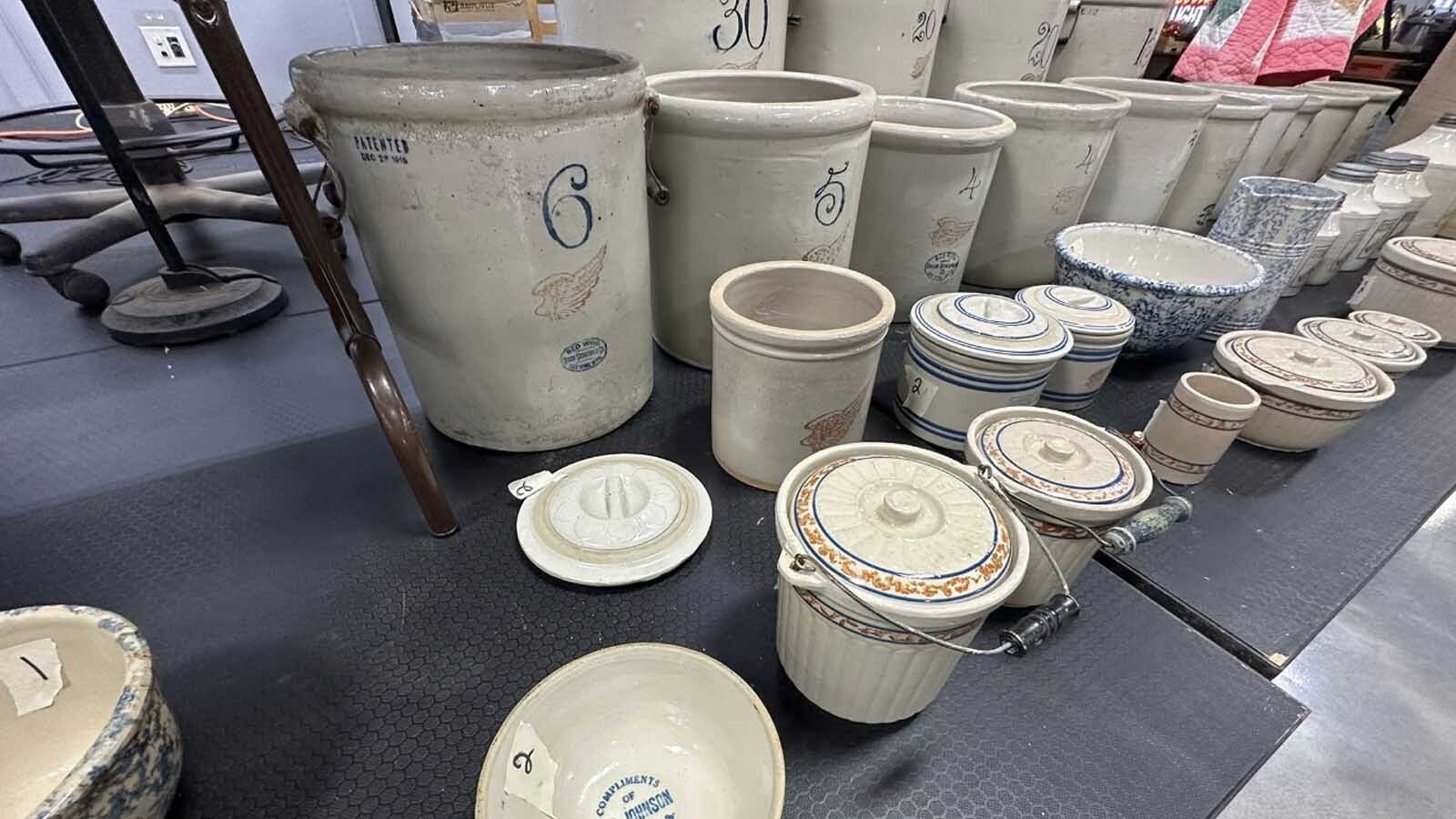 This rare antique crock comes with butterfly art and deep roots in Red Wing, Minnesota, southeast of Minneapolis on the Mississippi River. It sold for $32,000 on Jan. 10, just in time for its owner’s 91st birthday, auctioneer Ken Bramer told Cowboy State Daily. Lois Jurgens said when she heard the selling price, it felt like she was in a dream.