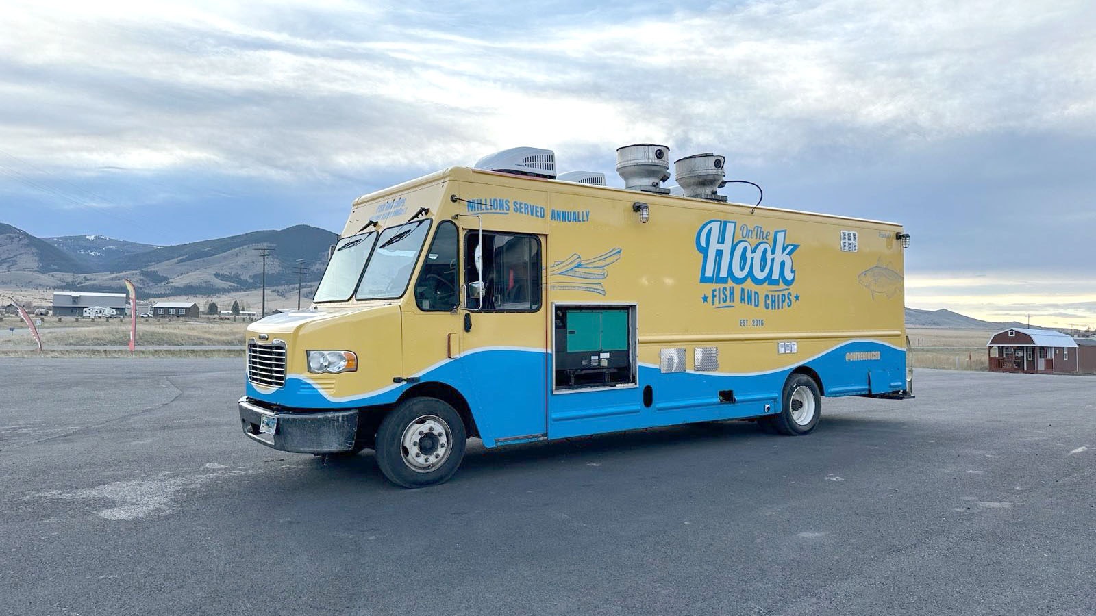 The new look On the Hook Fish and Chips truck.