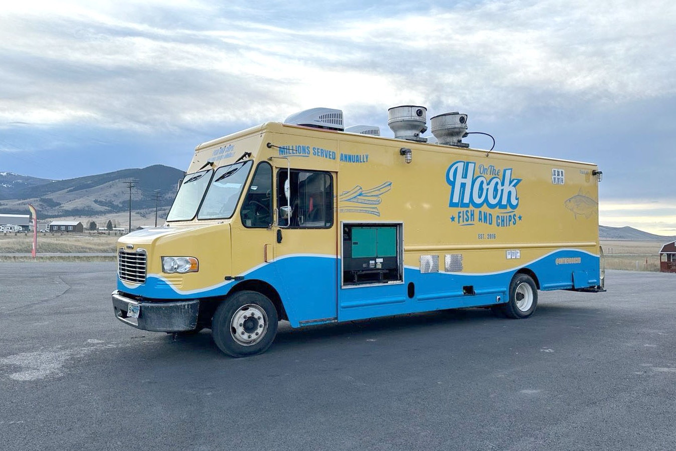 The new look On the Hook Fish and Chips truck.
