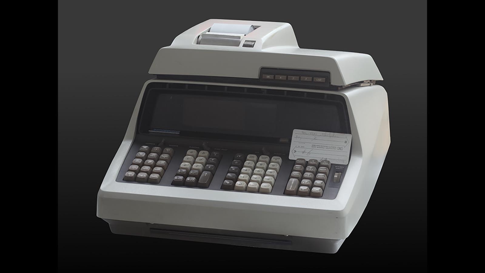 The HP-9100A came out in 1968. At 40 pounds, it was considered a revolution in making computing and calculating smaller. It was based on Thomas E. Osborne's "Green Machine."