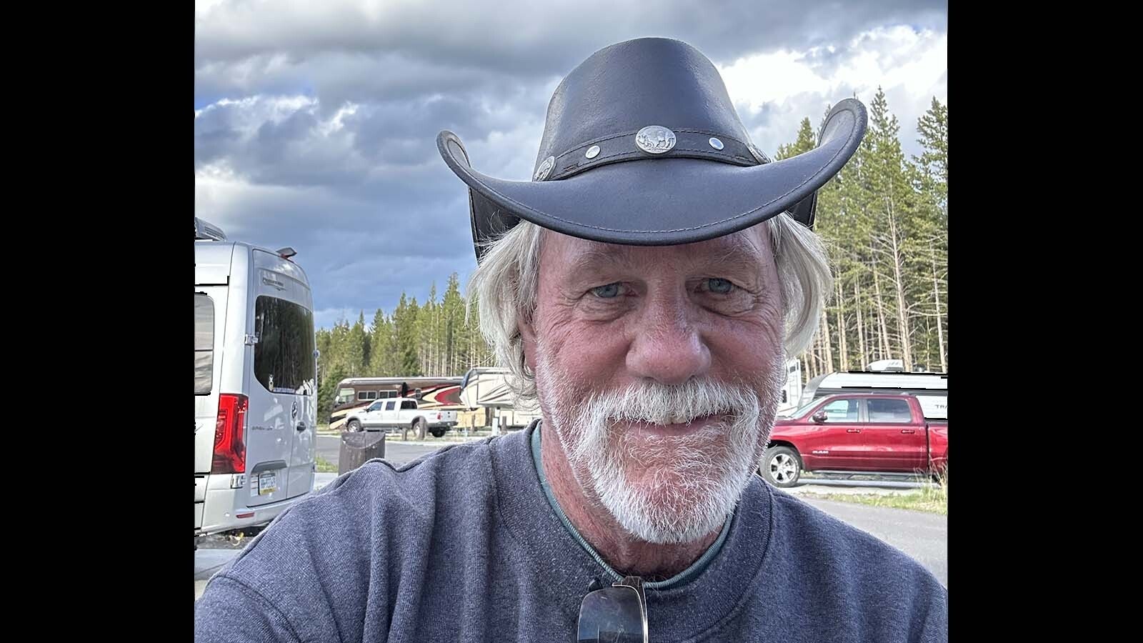 Vince Botkin is pictured here wearing his favorite cowboy hat. He said he threw the hat at a drone when the drone’s pilot hovered it above his head, after he chastised the pilot for buzzing an osprey nest in Yellowstone National Park.