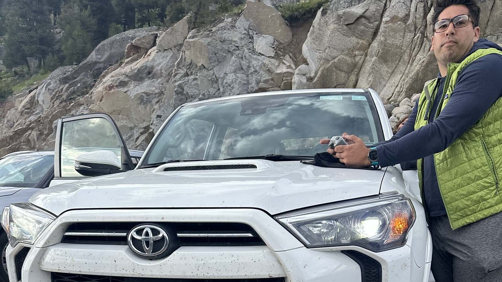 Yellowstone National Park visitor Vince Botkin said unidentified tourists used a drone to buzz an osprey nest in the park. The National Park Service confirmed that “an individual” was cited for illegally flying a drone near an osprey nest late Thursday.