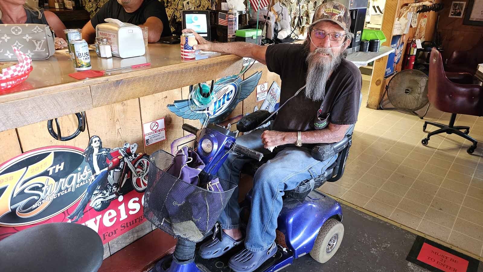 Dale Steitz, the owner of The Buckhorn Bar near South Dakota's border in Buckhorn, Wyoming.