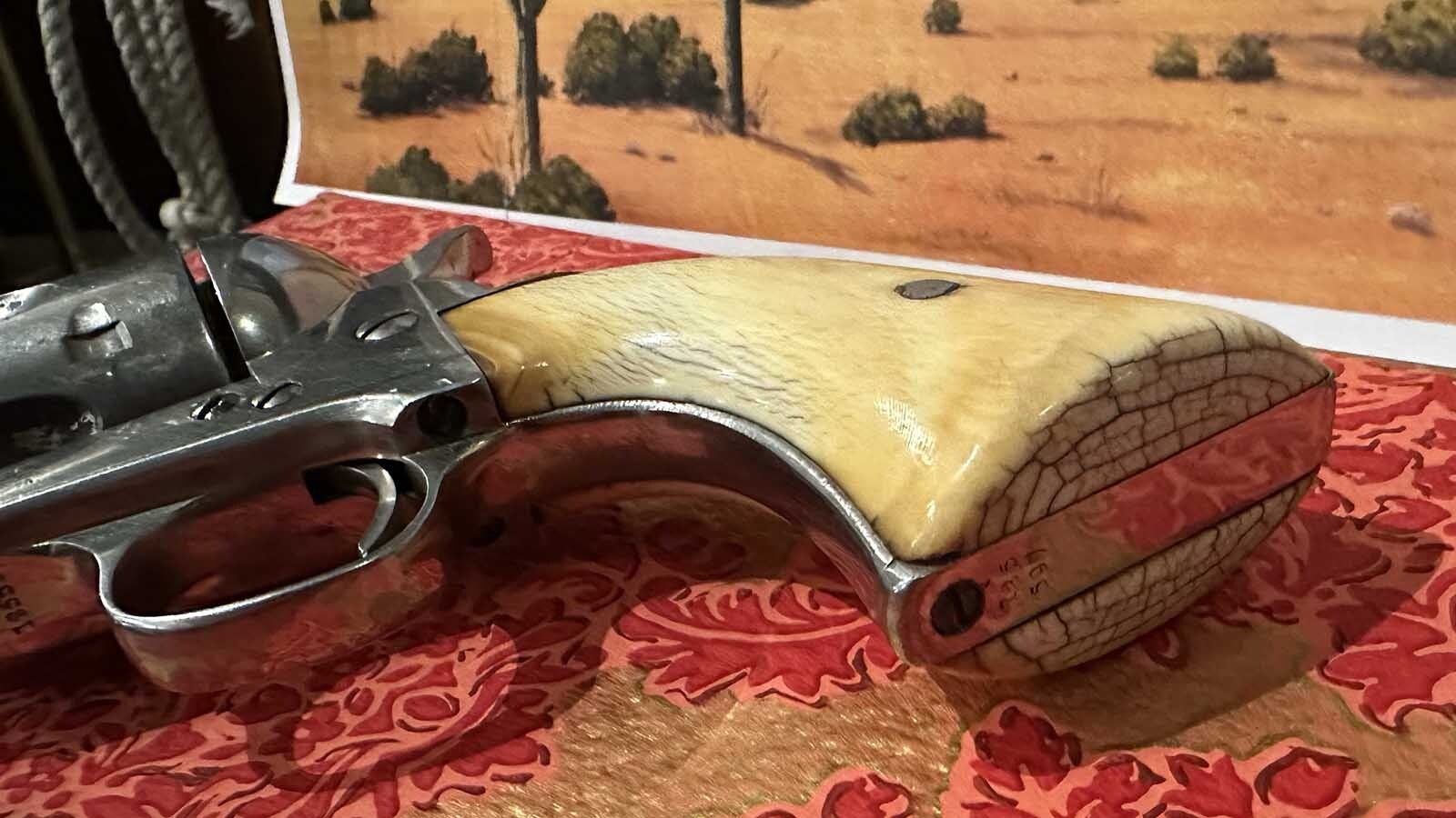 George Spencer, an accused horse thief killed in a shootout with a posse, was said to have had an ivory-handled Colt. It is almost certain that the gun was picked up by Deputy Sheriff Sam Swanner and handed down to his grandson, Tom Neiwirth.