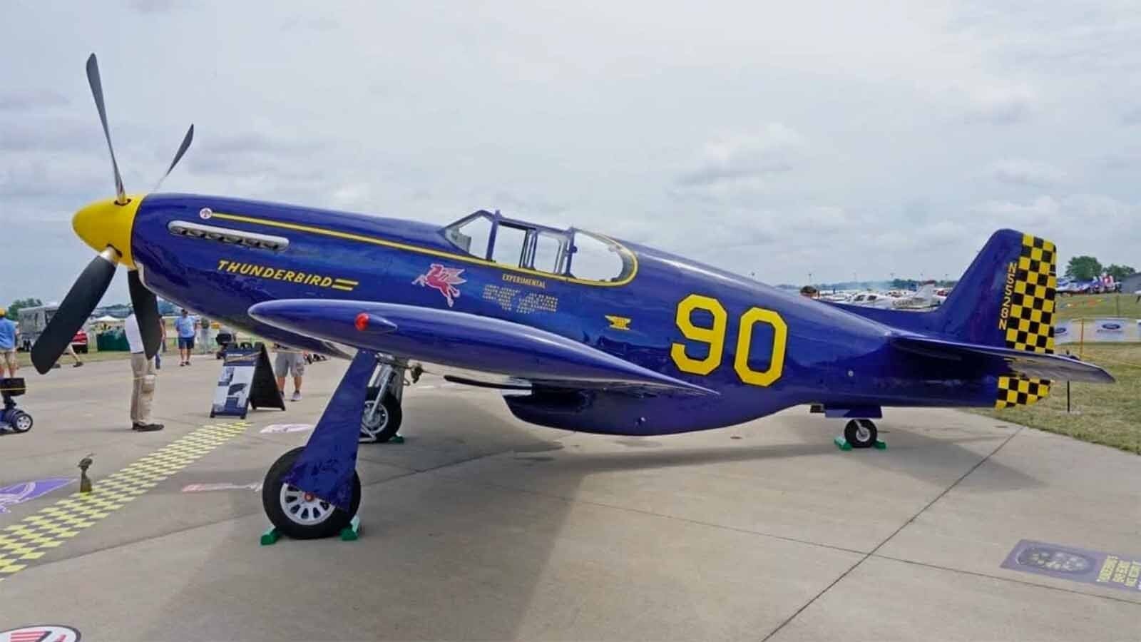 The P-51 honoring Jimmy Stewart visited The Jimmy Stewart Museum this summer.