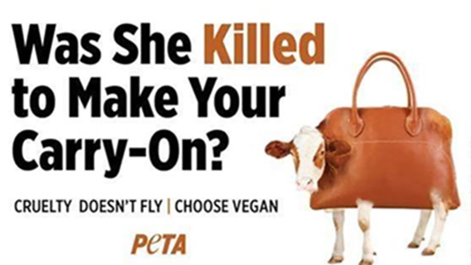 The PETA ad denied by Southwest Wyoming Regional Airport.