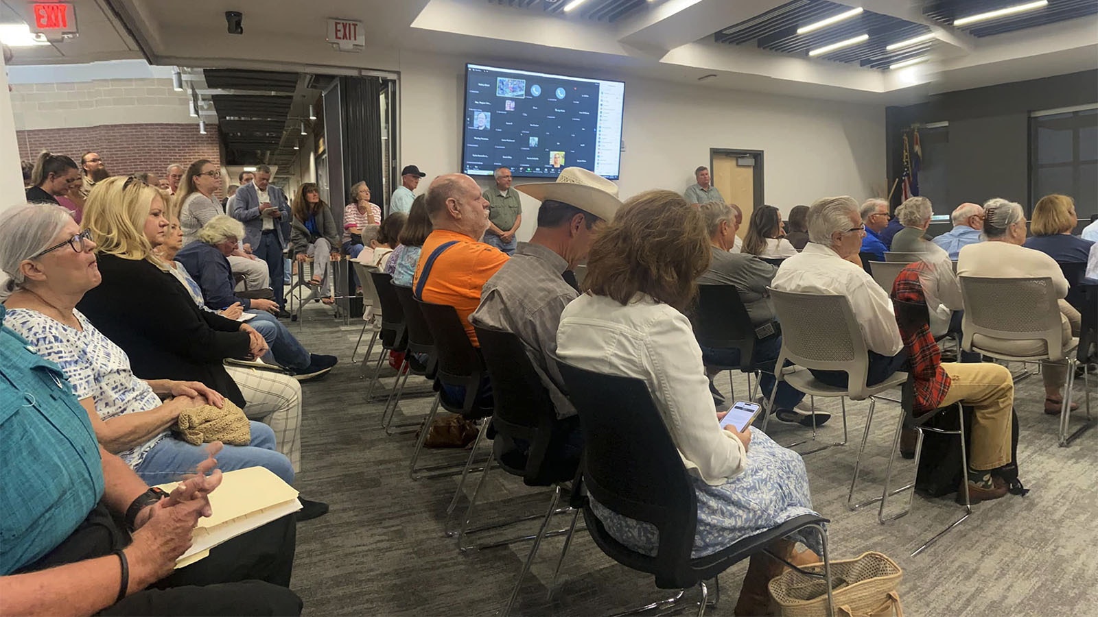 So many people showed up to Thursday's Public Service Commission meeting in Casper that another overflow room had to be set up.