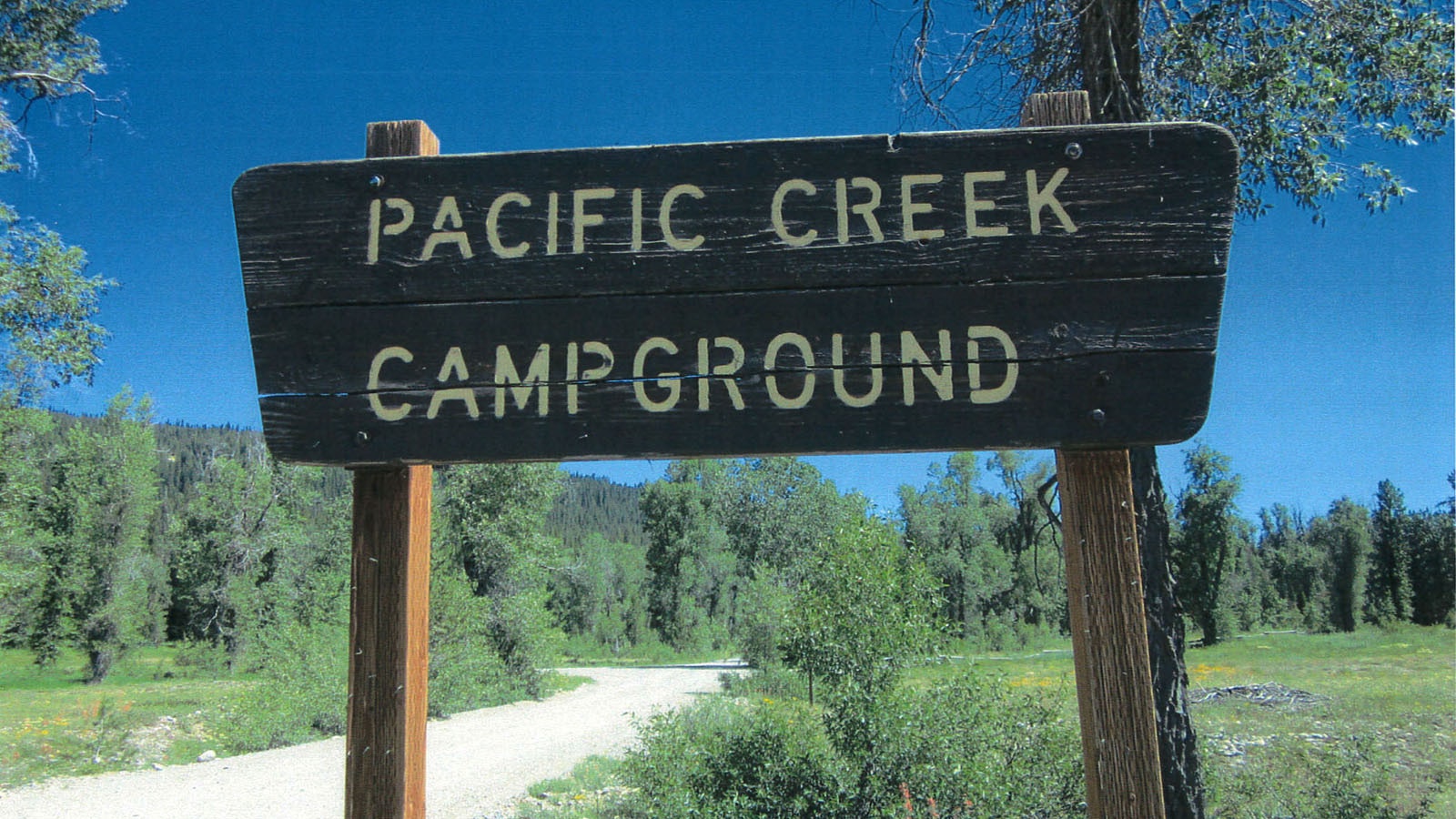 The Pacific Creek Campground in the Bridger Teton National Forest of Wyoming.