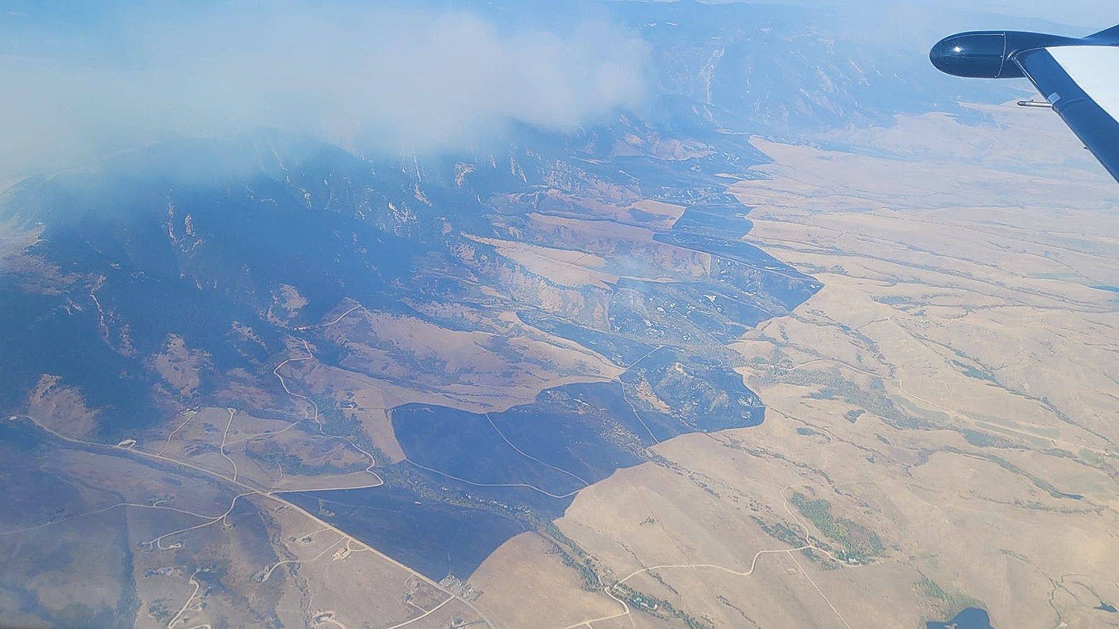 Crews burned 40 acres of grass and brush to contain the advance of the Pack Trail Fire on this line.