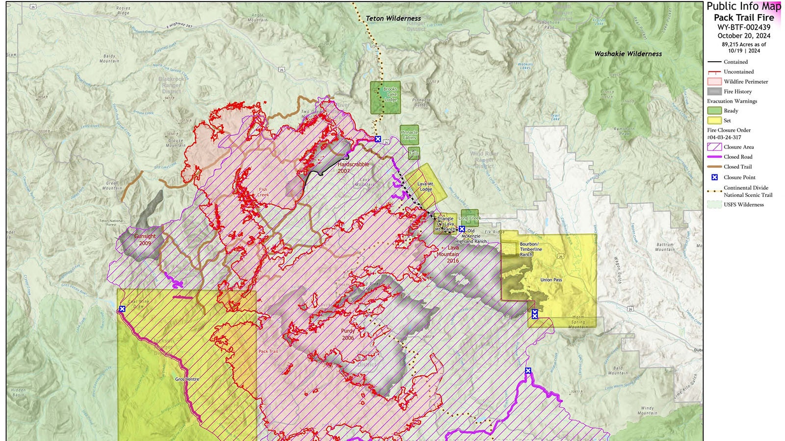 Pack Trail Fire map 10 20 24