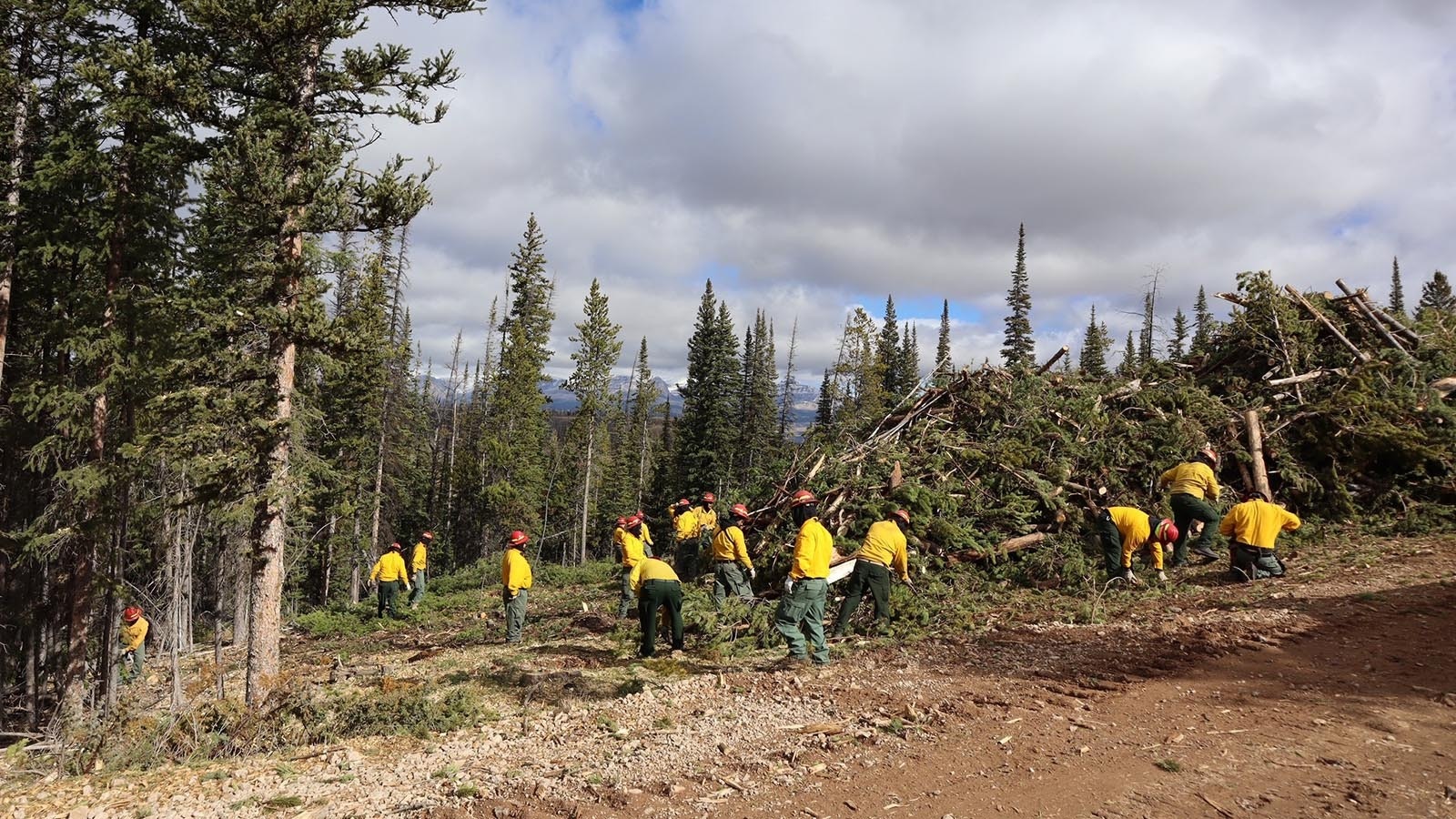 In many areas of the Pack Trail and Elk fires, crews are cleaning up damage and mitigation done to fight the fires.