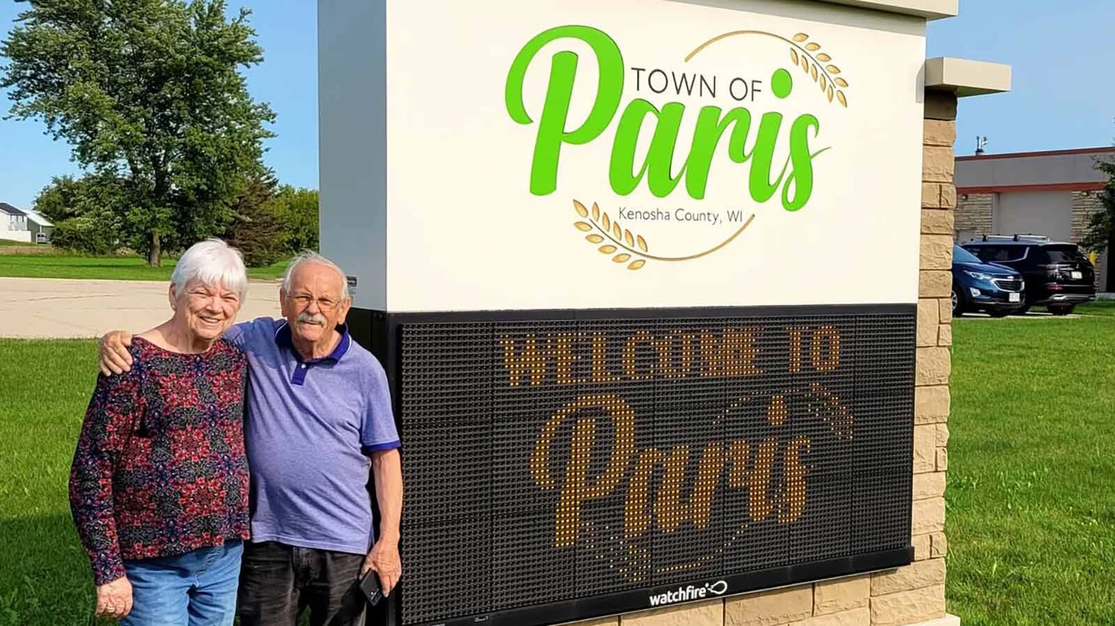 Paris, Wisconsin, was the first stop on Marvin and Ann Robinson's bucket list to hit every town in the United States named Paris.  61 years ago this October 8 the couple had eloped to Paris, Idaho as teenage runaways. 
