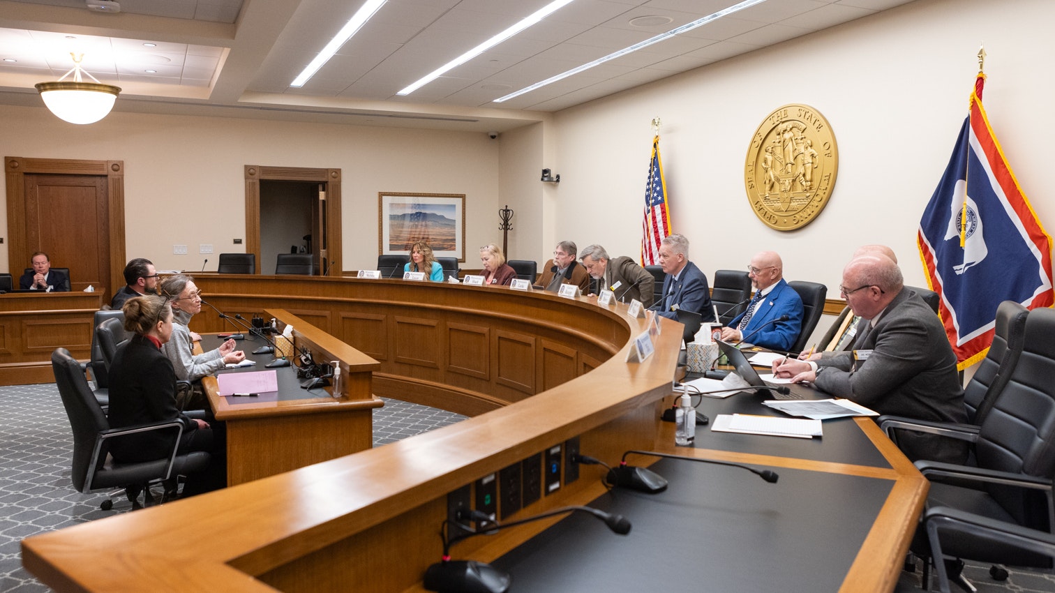 The House Corporations, Elections and Political Subdivisions Committee hears testimony on making school board elections partisan.