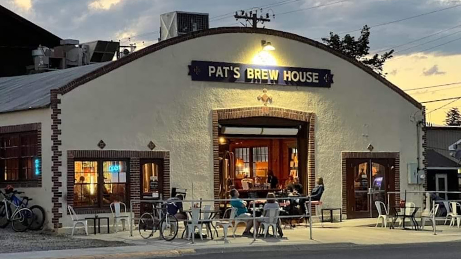 Pat's Brew House is located just off main street in Cody in a building that was built in 1917 as a car garage.