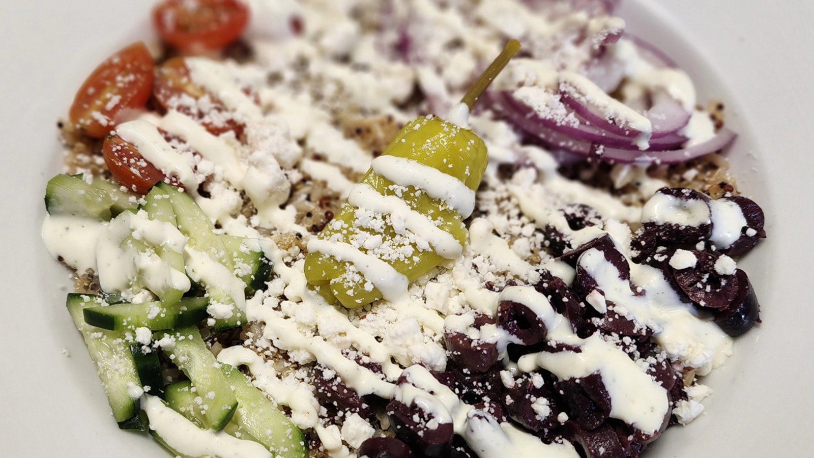 The grain bowl was recently added to the menu and has been offered in Greek and Southwest variations.