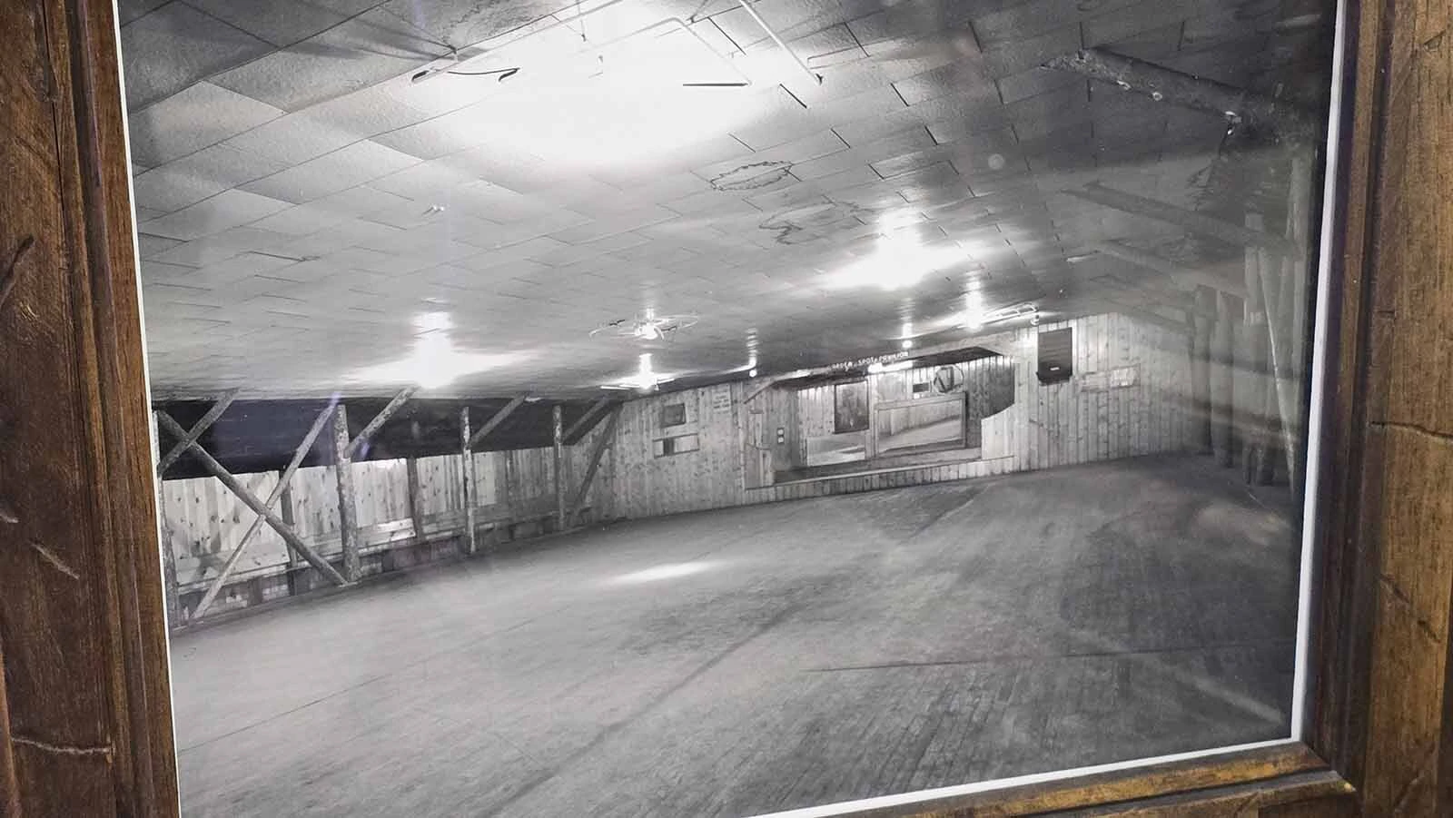 A photo of the interior of the Garden Spot Pavilion in Elk Mountain. Now imagine it with 350 dancers and musicians up on the stage at the far end. That was the scene during the big band era in the high country town, which attracted world famous artists to perform every weekend.