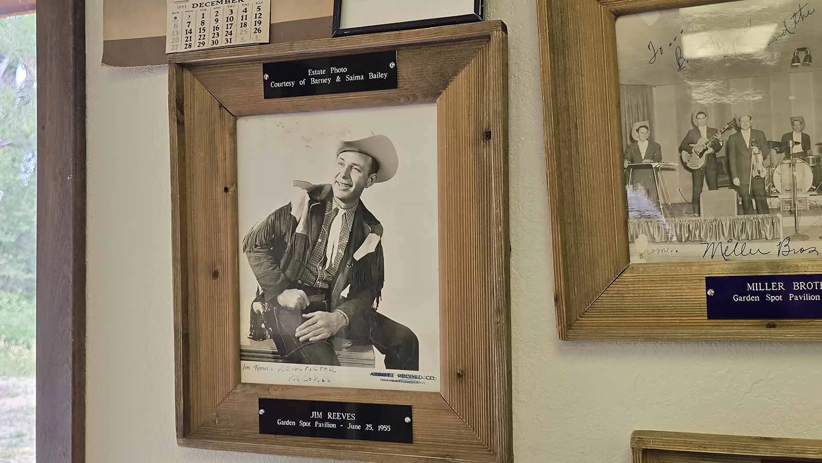 Jim Reeves is among famous musicians who once played at the Garden Spot Pavilion in Elk Mountain. It’s displayed in the museum in Elk Mountain.