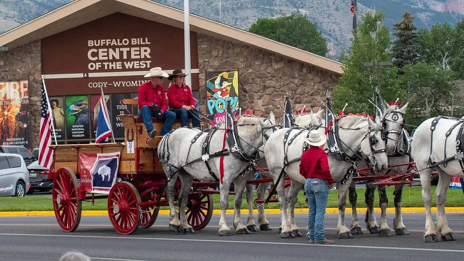 Anyone who’s been to a parade in Wyoming in the past 25 years knows the Powder River Percherons, teams of dapple-gray draft horses that tower over crowds. They bring "a ‘wow’ factor” at up to 2,600 pounds each and 6 feet tall at the withers.