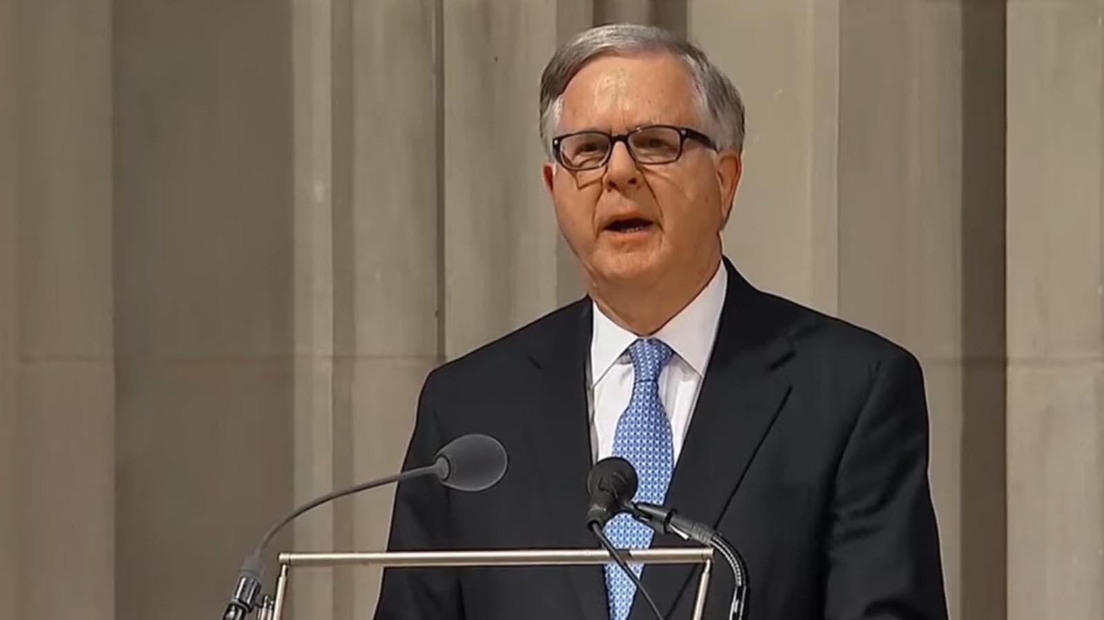 Pete Williams, former Assistant Secretary of Defense for Public Affairs, delivers remarks during the funeral service of former Vice President Dick Cheney at the National Cathedral on Nov. 20, 2025, in Washington, D.C.