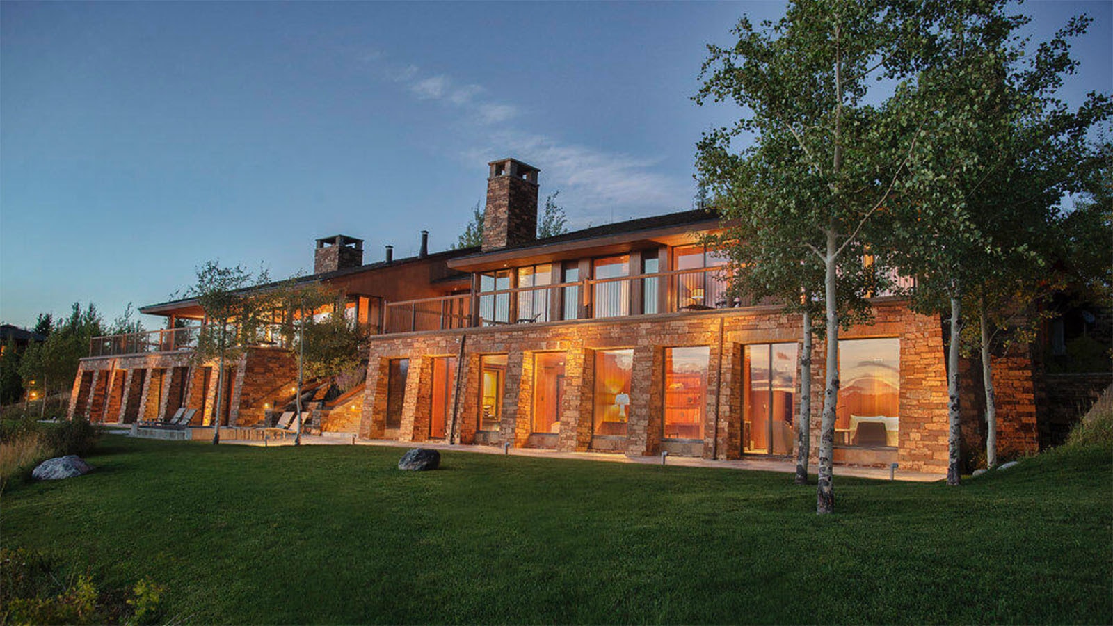 A starter castle designed to mimic the luxurious Amangani resort next door is turning heads, even in swanky Jackson Hole. The “Petite Aman” can be yours for a cool $18 million.