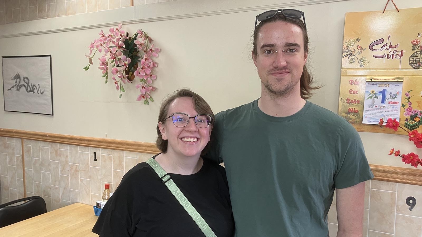 Emma Plett and Nate Holloway ordered takeout from Pho Saigon. Hollway, of Laramie, said he always tries to stop at the restaurant when he is in town.