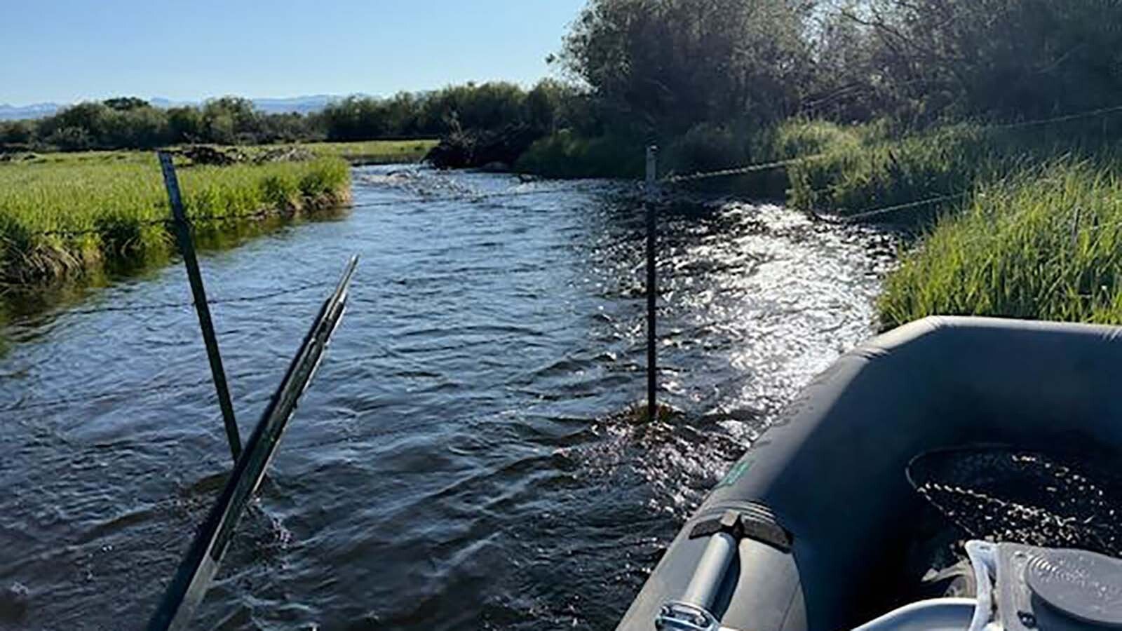 Controversy has been stirring regarding a channel connecting Pine Creek and the New Fork River near Pinedale. Anglers have used the channel to move boats between the creek and river for years – but now some are alleging that a landowner there is blocking it off.