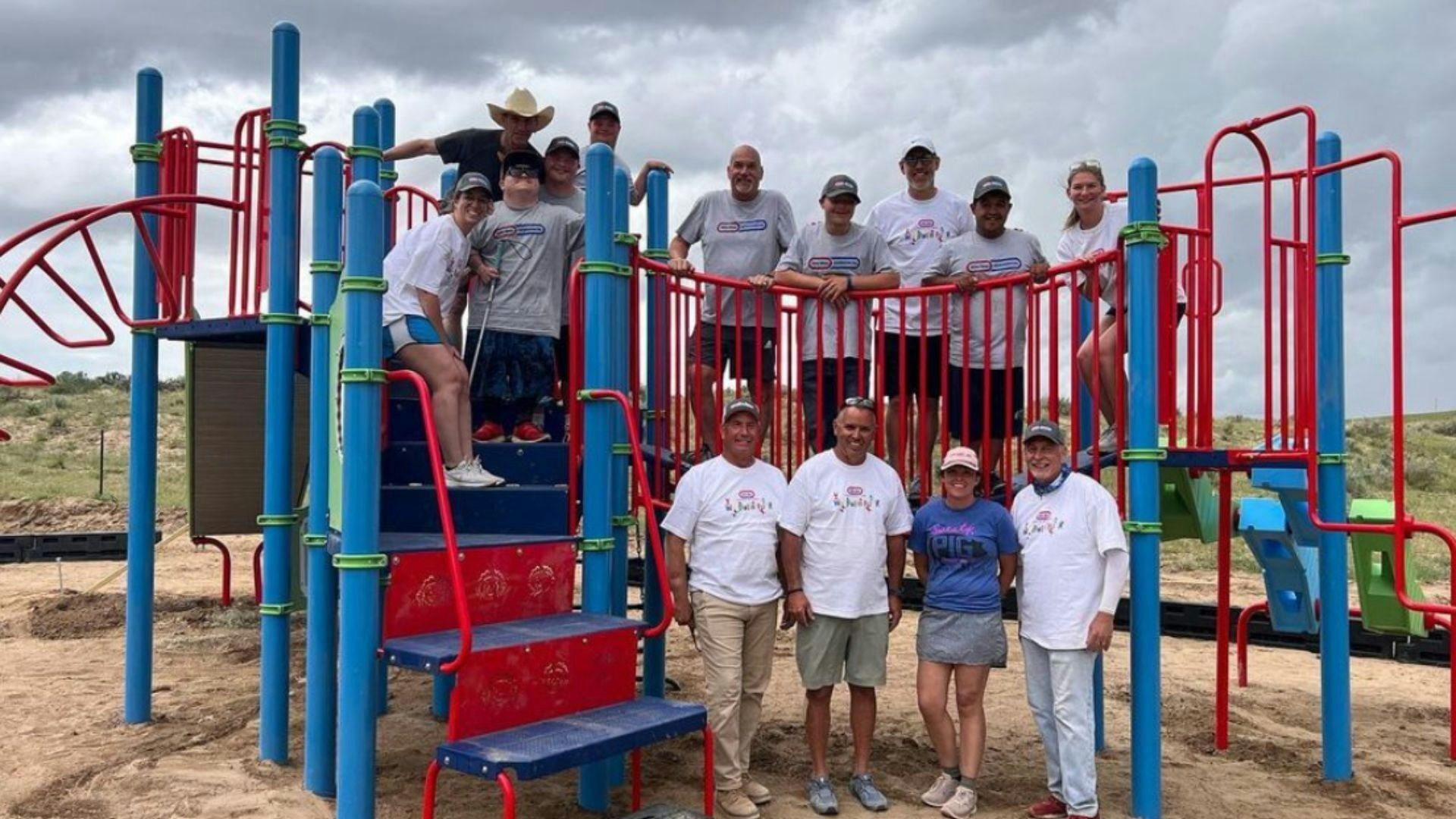 Unlimited Play built this fully accessible playground for the Pinkerton family of Glenrock, Wyoming.
