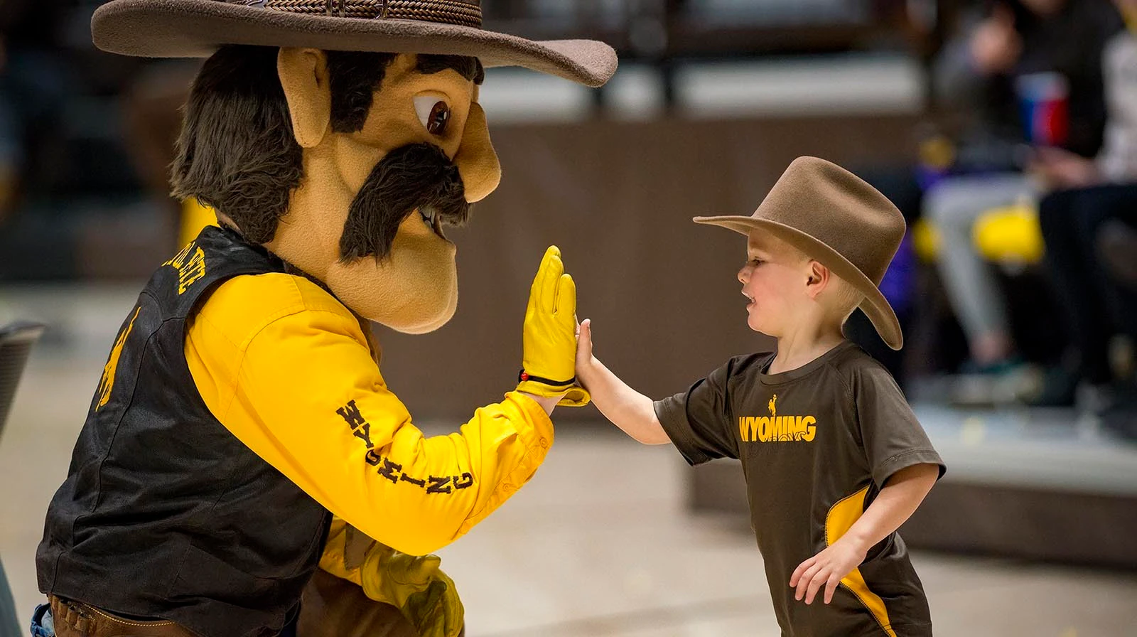 Pistol Pete is a favorite with young Cowboys fans. The university mascot is in such demand, it takes two actors to make some 700 total personal appearances a year.