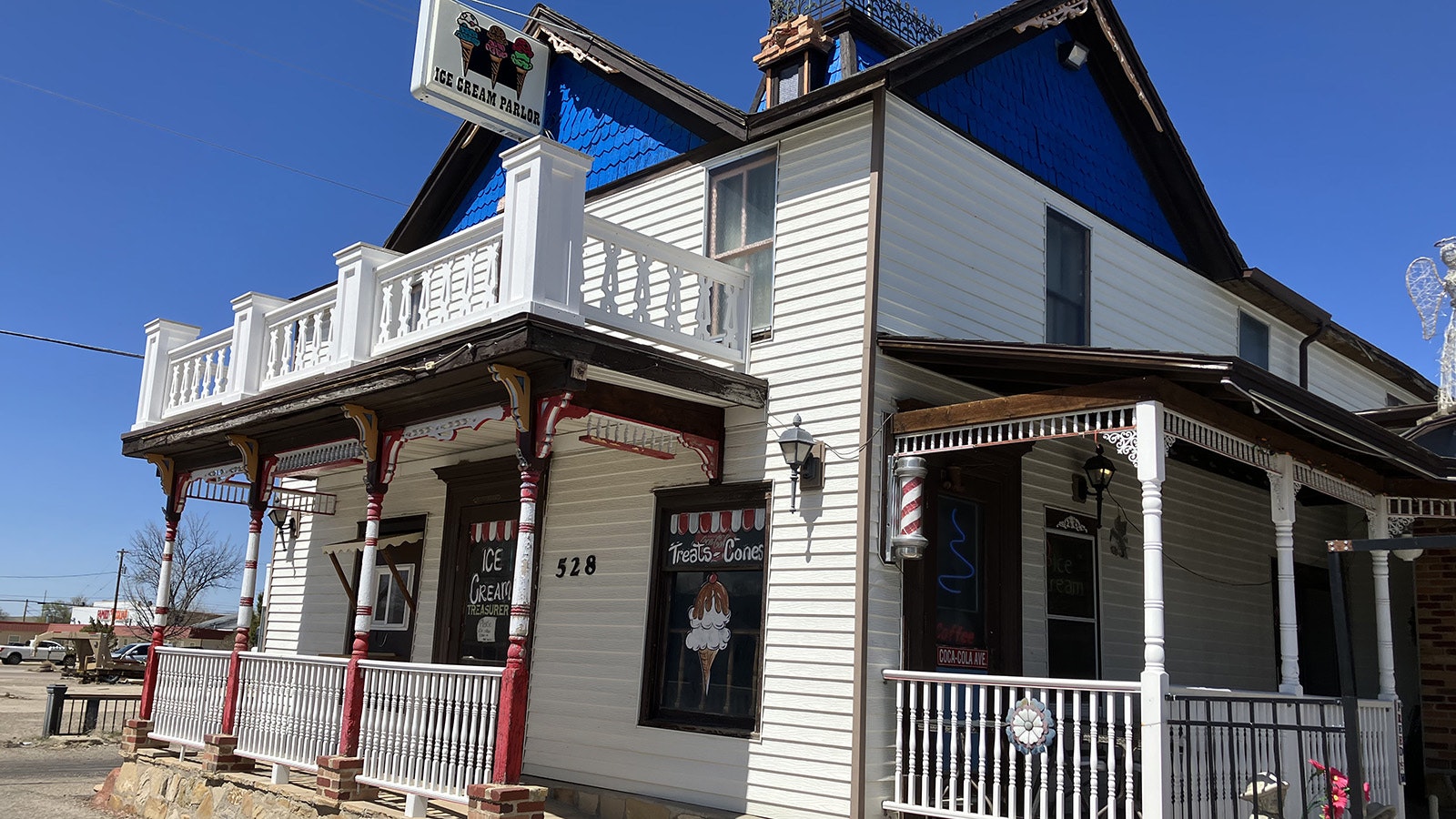 The Plains Ice Cream Parlor in Douglas originally was a barn on the Dorr ranch, then became a birthing house in the 1920s and 30s after being moved into Douglas.